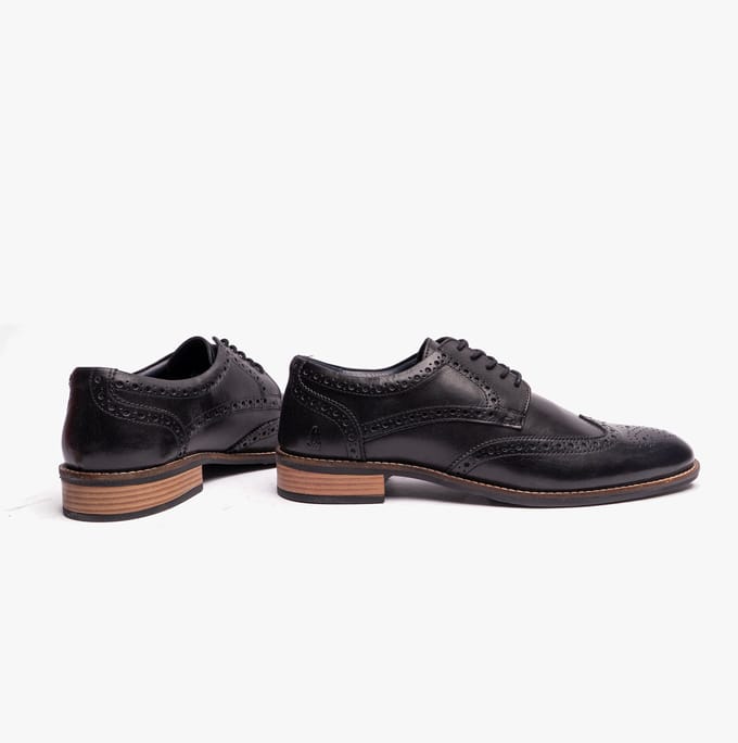 Hush Puppies Dustin Heren Brogue Schoenen Zwart