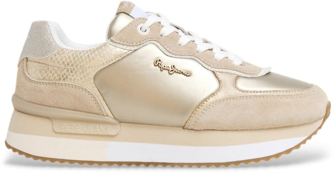 Pepe Jeans Rusper Shine gouden leren pantoffels