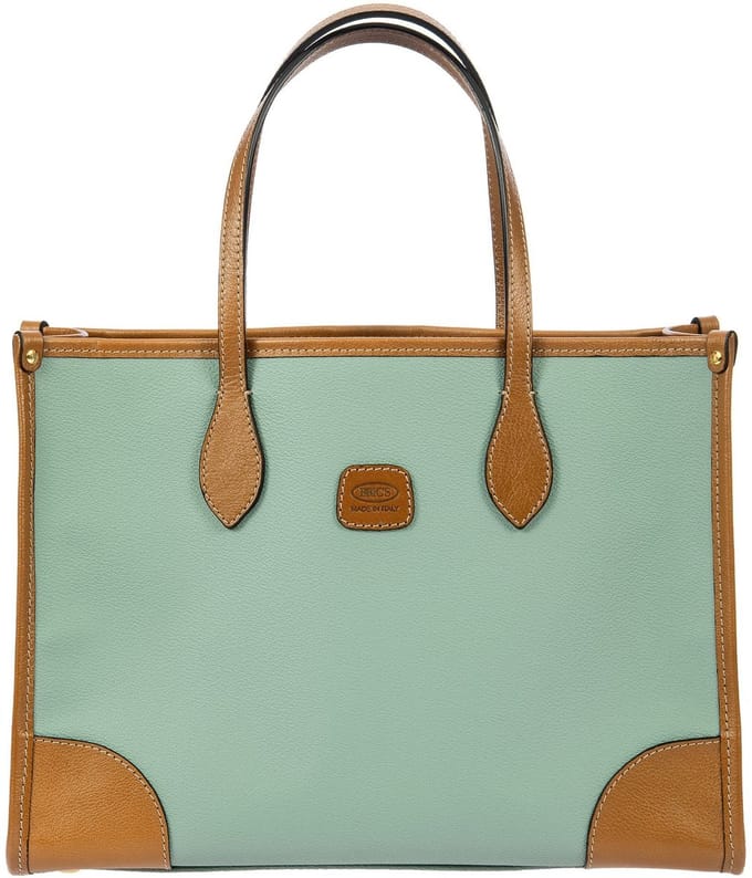 BRIC'S Schoudertas Laptoptas met laptopvak Firenze Opera Bag Eucalyptus Mintgroen