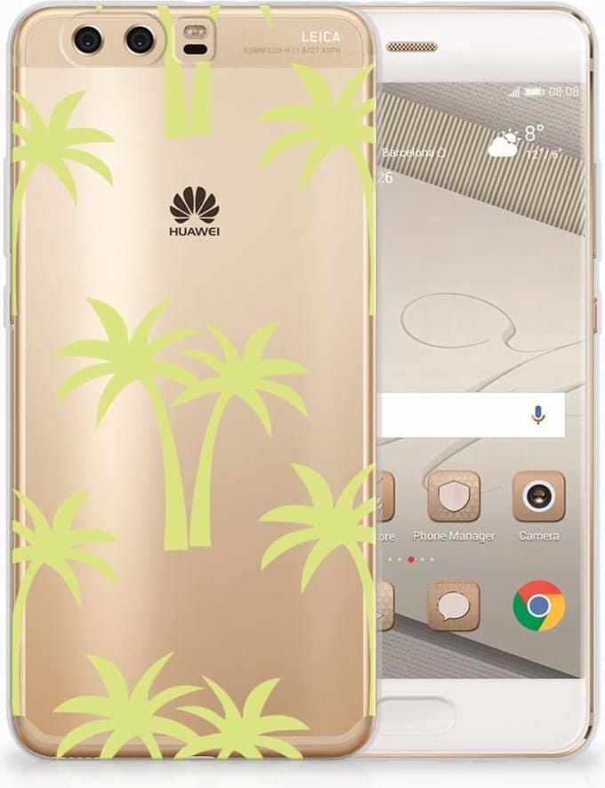 TPU Hoesje voor Huawei P10 Plus TPU Case Palmtrees