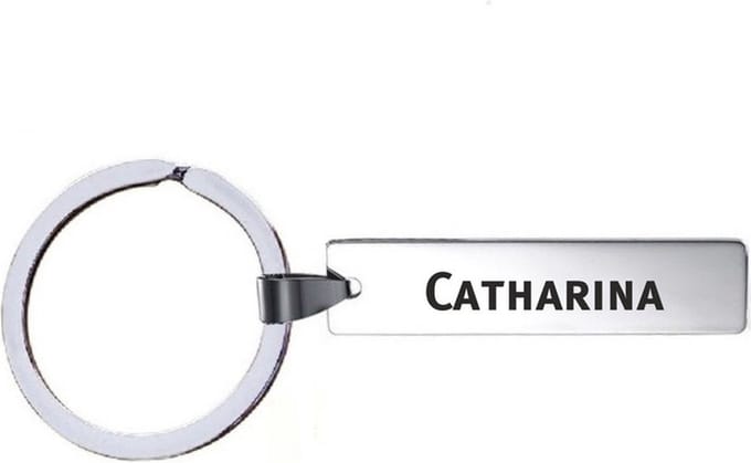 Sleutelhanger Met Naam - Catherina - RVS