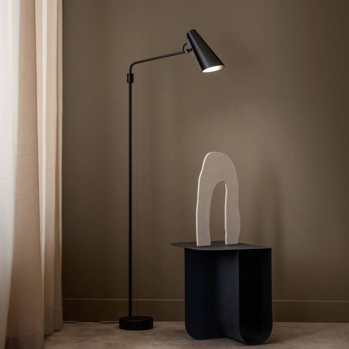 Northern Birdy swing Staande lamp - zwart mat
