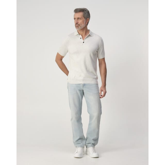 Campbell Polo Heren White Melange