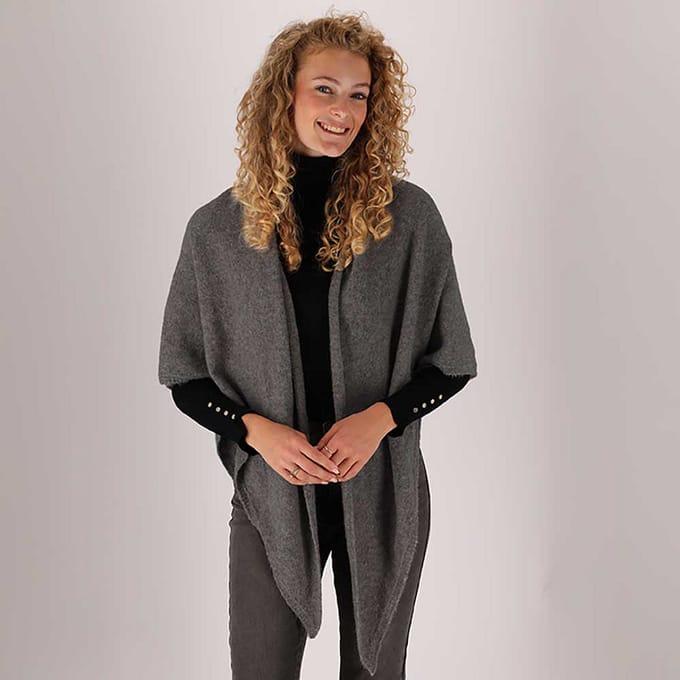 Morethansocks - Omslagdoek dames - One Size - Gebreid - poncho dames omslagdoek - omslagdoek dames sjaal - omslagdoek dames poncho