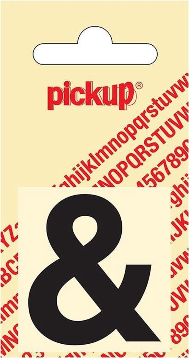 Pickup plakletter Helvetica 40 mm - zwart &