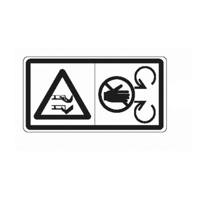 Husqvarna sticker maaidek ''pas op''