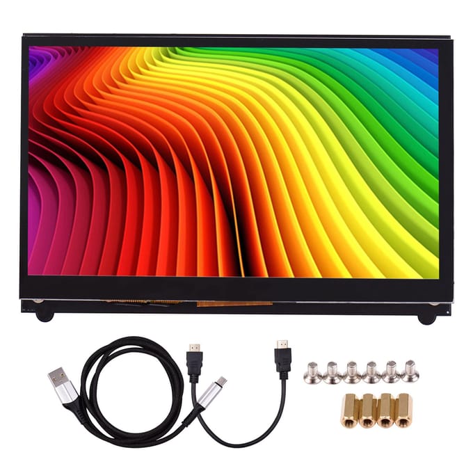 Aibecy 7 inch HD IPS capacitieve touchscreen-display 1024 * 600 resolutie kleine draagbare monitor met 7 Inch