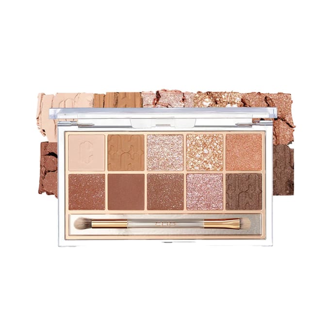 Clio, Pro Eye Palette, 02 Brown Shoe, 6g (2.1oz) beige