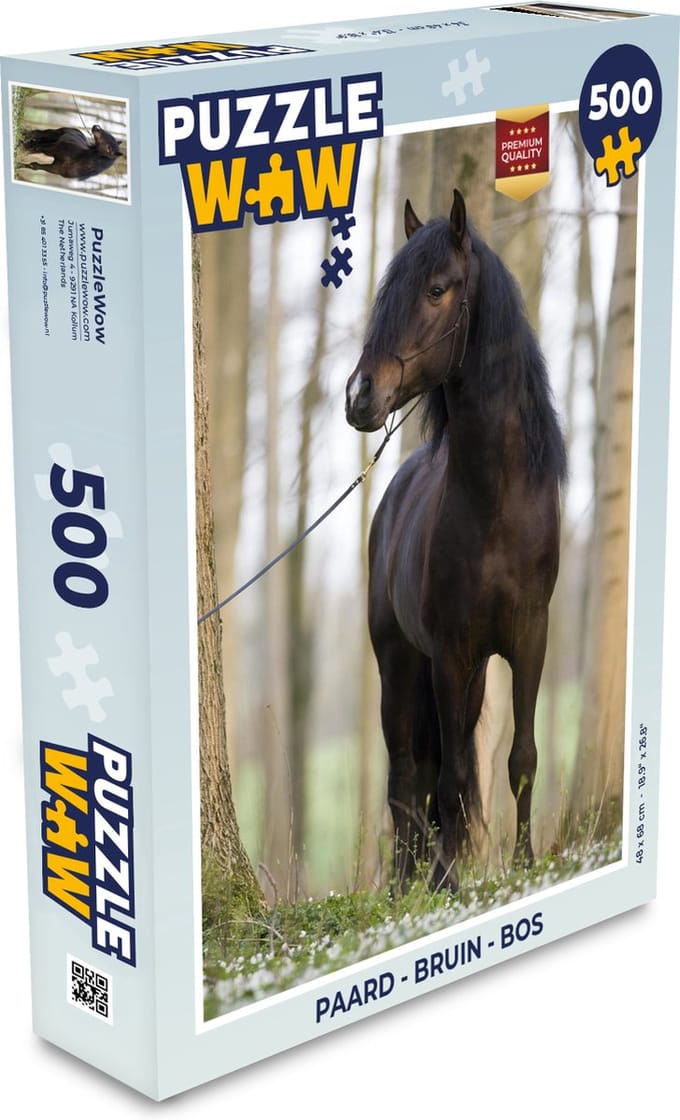 Puzzel Paard - Bruin - Bos - Legpuzzel - Puzzel 500 stukjes
