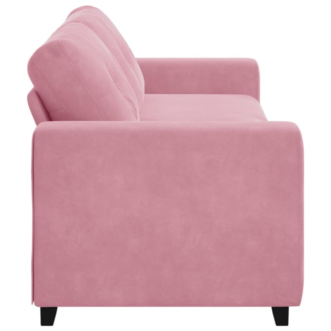 vidaXL - 3-Zits - Sofa - Roze - 220 - cm - Fluweel