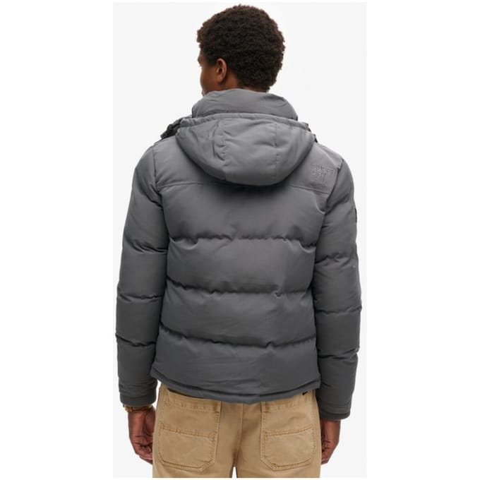 Superdry - Everest Korte Gewatteerde Jas Met Capuchon - Heren - Gewatteerde jassen