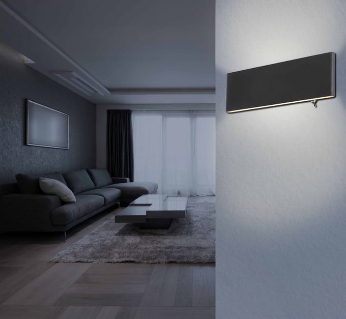 Wandlamp - zwart - Siegfried - aluminium - LED - 41751-8B - Globo