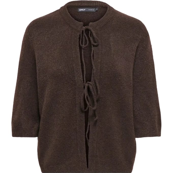 Regular fit gebreid jack met vetersluiting model 'SIMONI'