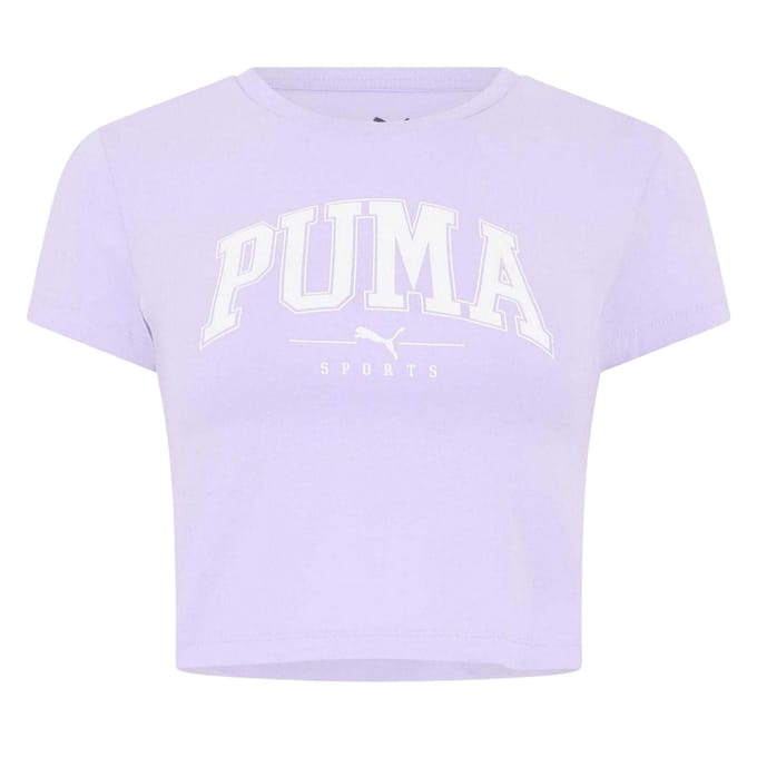 Puma Dames/Dames Squad Cropped T-shirt (Violet)