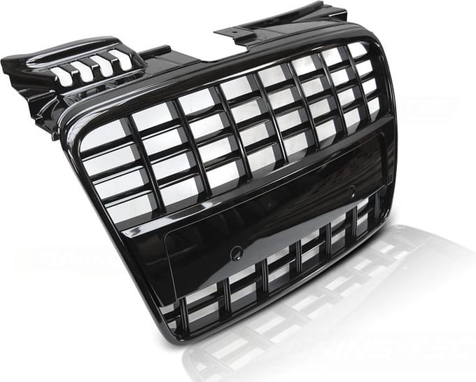 Auto grille - geschikt voor Audi A4 B7 2004-2008 S8 - glanzend zwart
