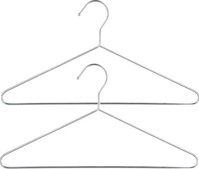 5Five Kledinghangers - 20x - metaal - chrome - 21 x 40 cm