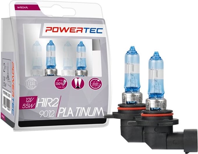 Powertec HIR2 12V Halogeenlampen – Platinum +130% – Set van 2 (DUO)