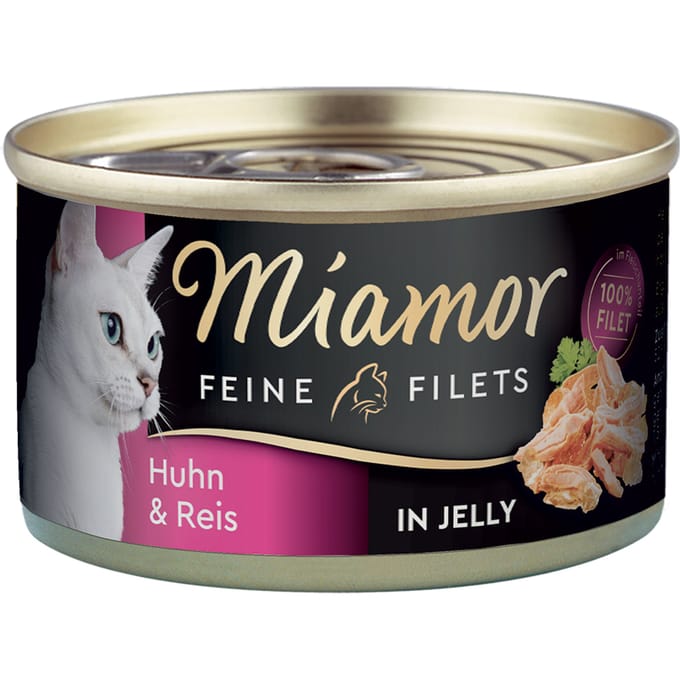 24x100g Kip & Rijst in Gelei Miamor natvoer voor katten