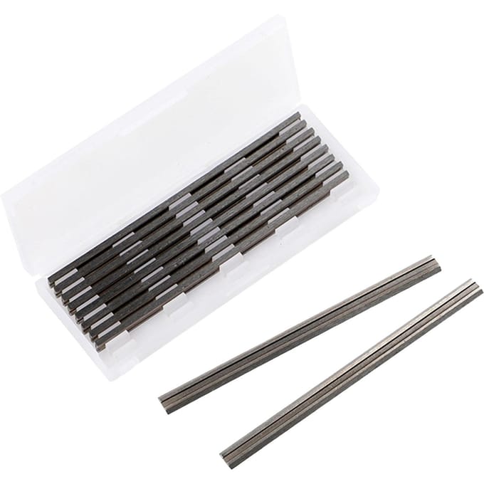10 Pièces Lames de Rabot Acier Rapide Lames de Rabot Industrielles Couteaux pour Artisan gray