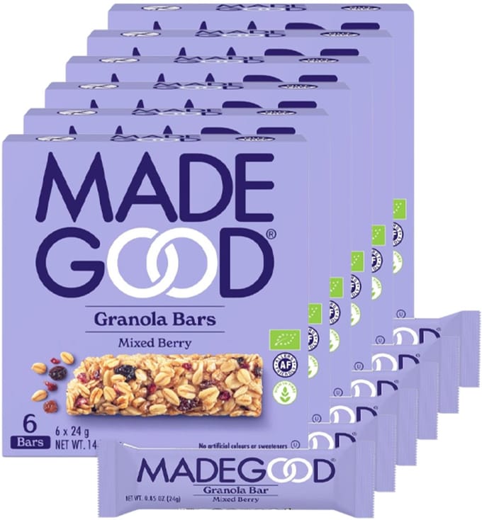MadeGood | Granola Bars | Mixed Berry | 6 stuks | 6 x 144g