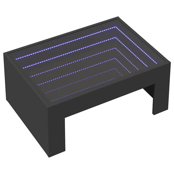 vidaXL - Salontafel - met - Infinity - LED - 70x50x30 - cm - zwart
