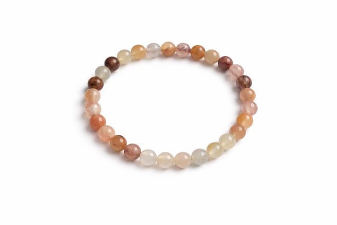 Multi Kleur Aventurijn Armband 17 cm – 6 mm Kralen – Natuursteen – Elastisch – Unisex
