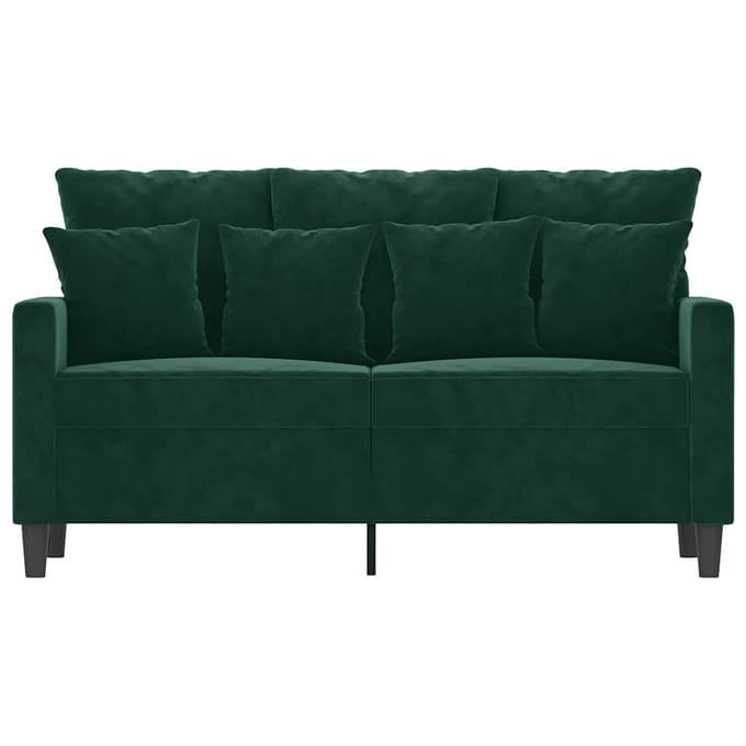 Vidaxl Bank 2-Persoons, Donkergroen, 120 Cm, Bekleed met Fluweel