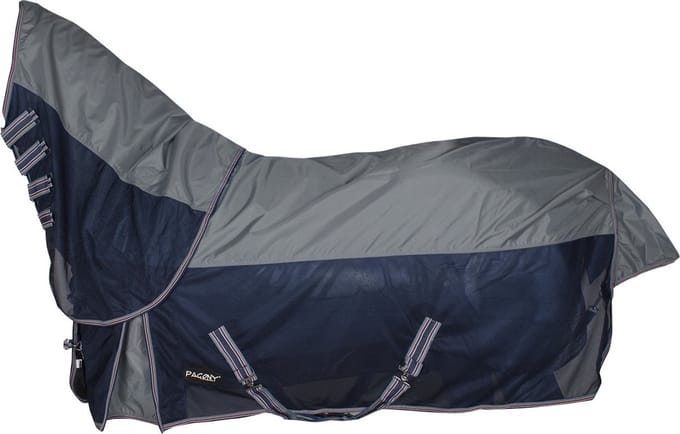 Pagony Rain Vliegendeken Plus - Paardendeken - Maat: 185 - Grijs - Polyamide