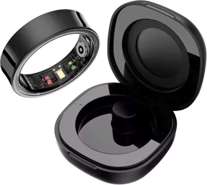SF Products Smart Ring - Smart Ring Heren - Smart Ring Dames - Maat 8 - Inclusief Oplaadcase - Waterdicht