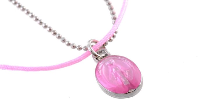 Behave - Ketting 2 rijen met roze maria hanger