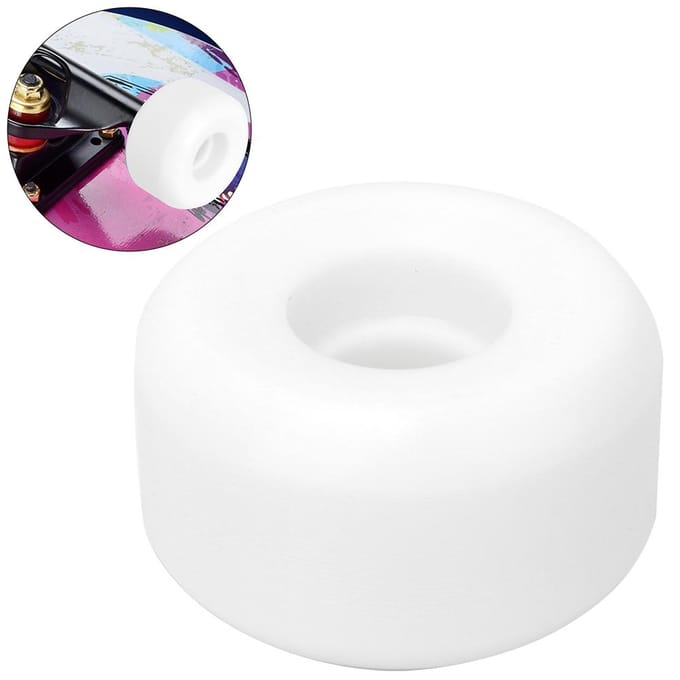 4PCS MS2407 PU Wit 102A 55D Hardheid Skateboard Double Rocker Wielen Downspeed Sliding Wielen white