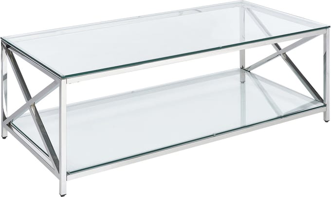 AUDET - Salontafel - Zilver - Veiligheidsglas