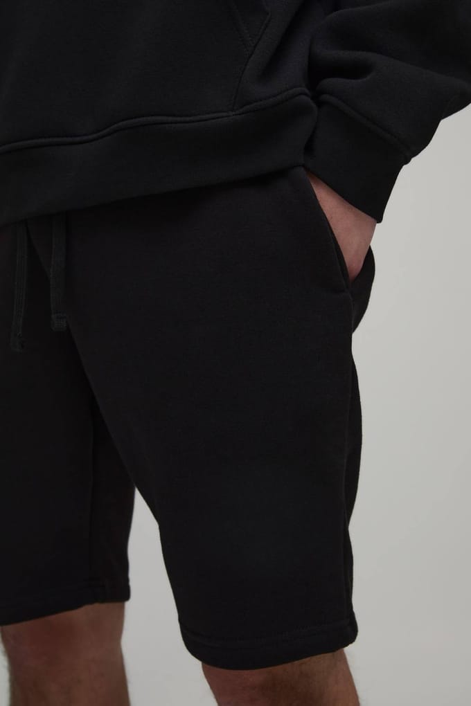 Essential Slim Fit Jersey Short | Black | Size Medium