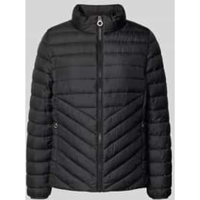 Slim fit gewatteerd jack met opstaande kraag