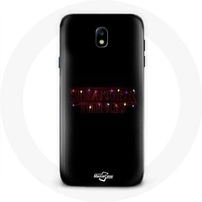 Coque pour Samsung Galaxy J7 2017 Stranger Things Affiche Logo Joyeux noël