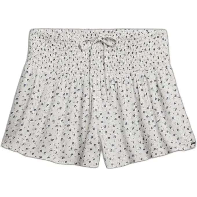 Superdry - Bedrukte Mini Smocked Shorts - Dames - Korte broeken