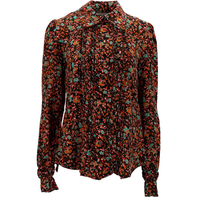 Victoria Beckham bloemenblouse van veelkleurige zijde