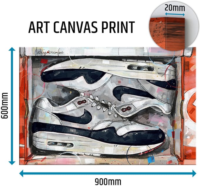 Sneaker canvas shoebox OG dark obsidian 90x60 cm