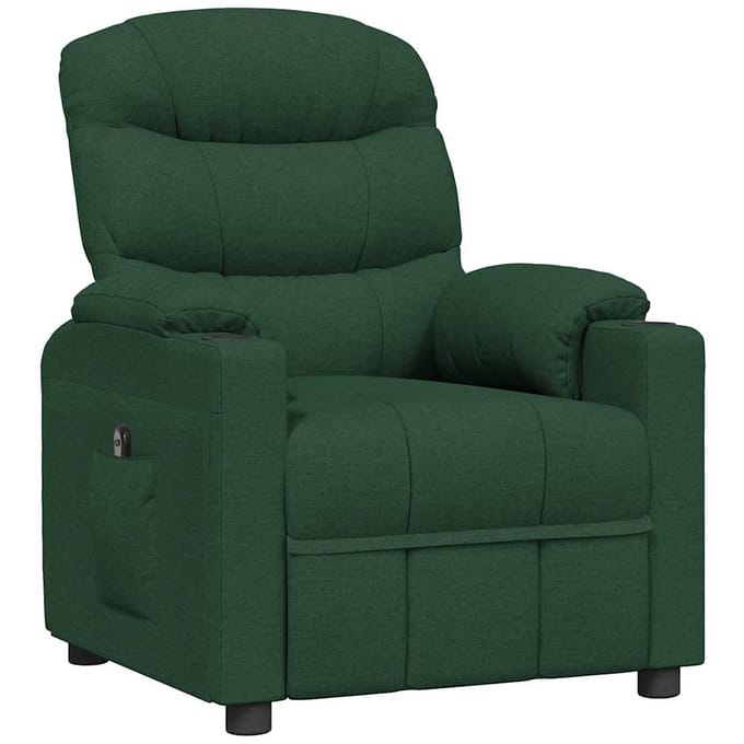 vidaXL - Fauteuil - verstelbaar - elektrisch - stof - donkergroen