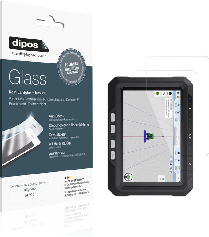 dipos – 2x Pantserfolie geschikt voor Allynav AF305 | 9H Screenprotector