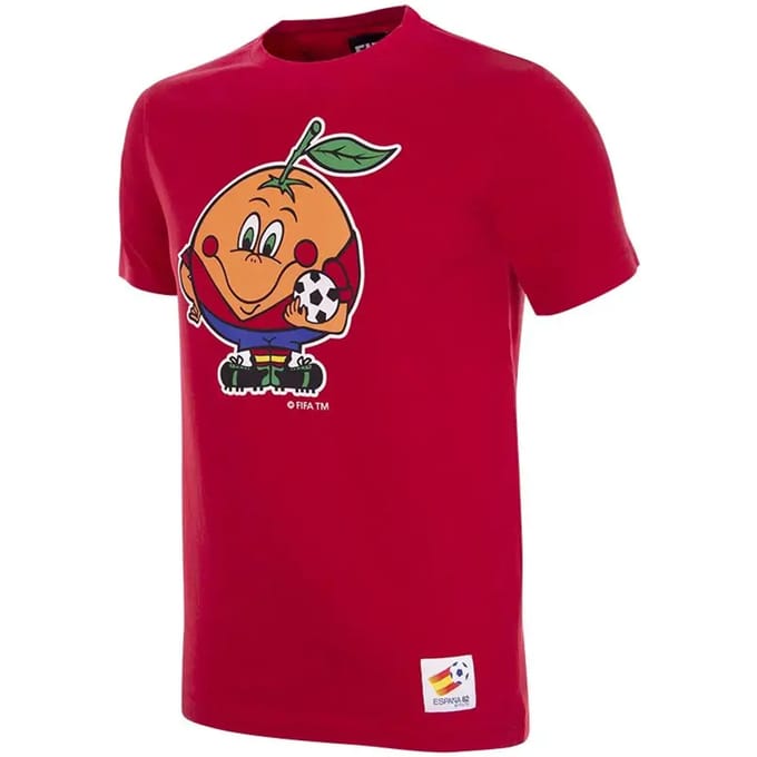 COPA - Spanje 1982 WK Naranjito Mascotte Kinder T-Shirt - Rood - 128