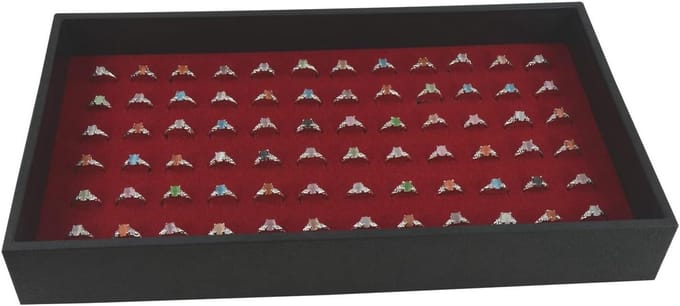 Opbergbak Sieraden - Lade Organizer - Sieraden Presenteren - Stapelbaar Ontwerp - 37x21x5 cm - Zwart