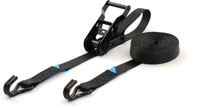 Spanband (sjorband) - 1,2T - 25mm - 2-delig met ratel - Zwart - 3,5m