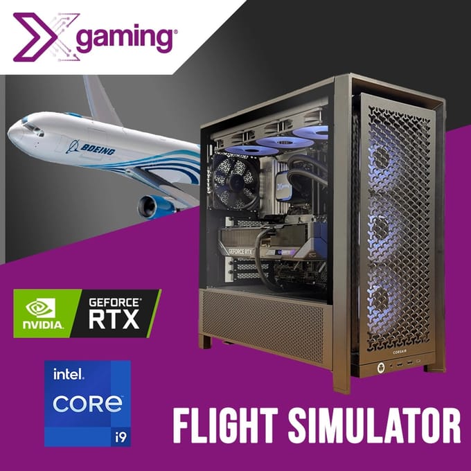 Xgaming Microsoft Flight Simulator 2024 Gaming PC - Intel i9 14900 - Nvidia GeForce RTX 5090 - 64GB - 2TB NVME SSD