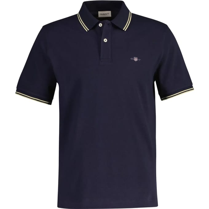 Polo met contrasterende bies Gant