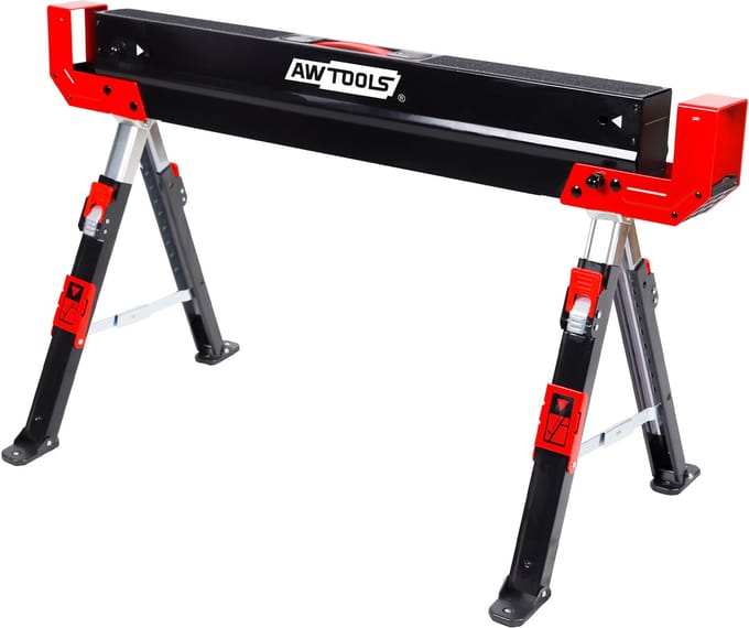 AWTOOLS AW33525 - Verstelbare Kobyłka Standaard - 62-82cm - Staal - 1200kg Draagkracht