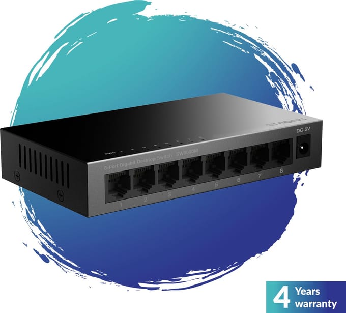Strong SW8000M netwerk-switch Gigabit Ethernet (10/100/1000) Zwart