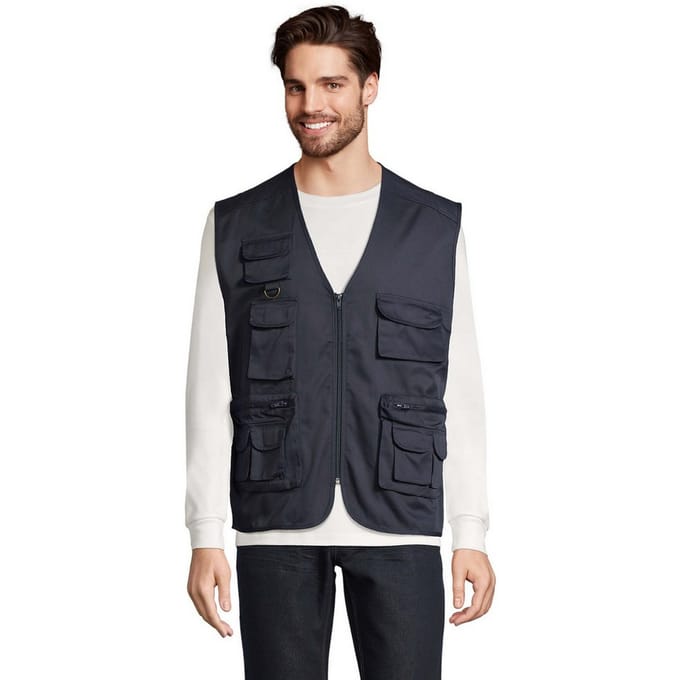 SOLS Heren Reporter Body Warmer (Marine)