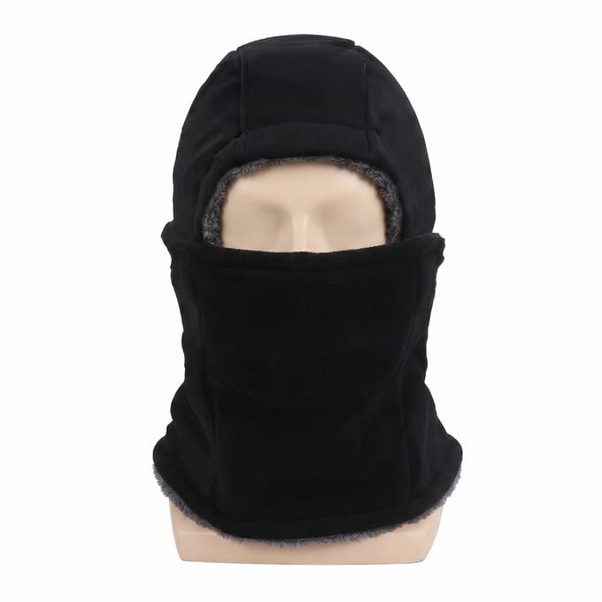 Bivakmuts - winter - warme muts - balaclava - motor - scooter - skimuts - zwart - unisex - onesize - DELAGO