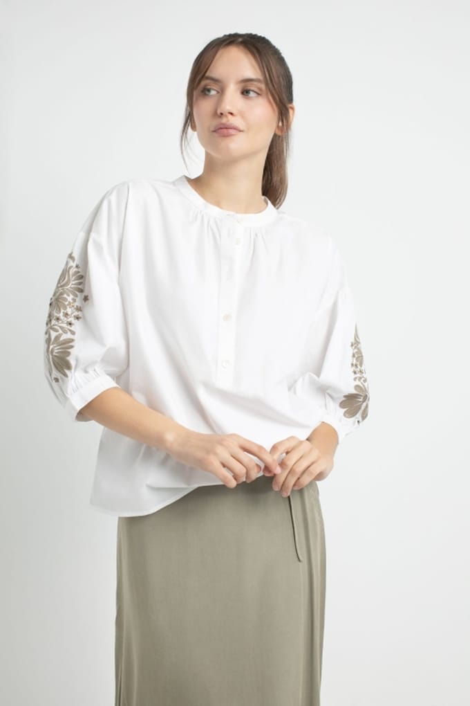 Josephine & Co Johnny Blouse Light Olive Print Taglia: 36 | Magliette intime Outlet | Donna | Verde